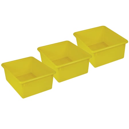 Romanoff Storage Bin, Yellow, 3 PK ROM16103